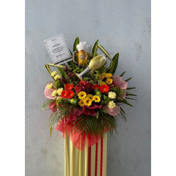 "Happy Hour" | Congratulatory Floral Stand