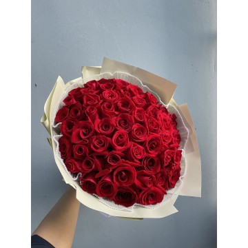 50 Red Roses - Crimson Love | Floral Bouquet