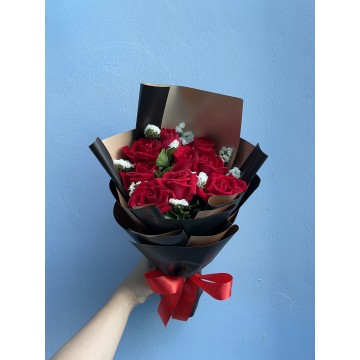 Simpleness | 9 Red Roses Floral Bouquet