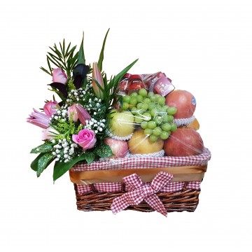 Wellness Hamper | Floral Basket x Fruits x BRAND'S Bird's Nest